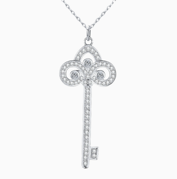[MonoGleam] Sterling Silver Key Pendant Necklaces