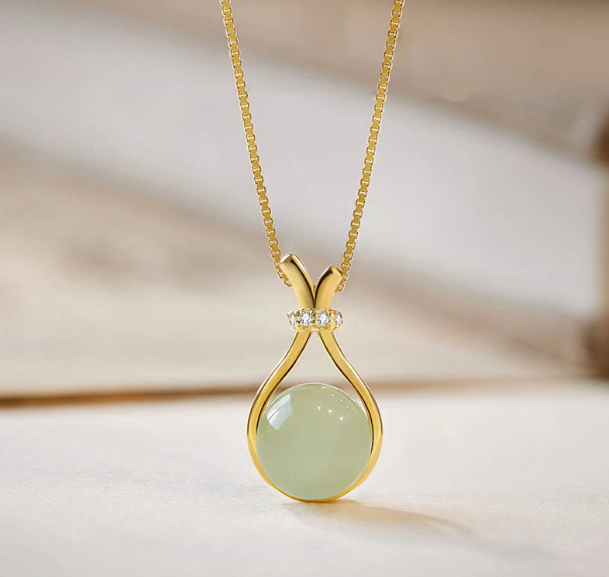 [MonoGleam]Jade Pendant Necklace