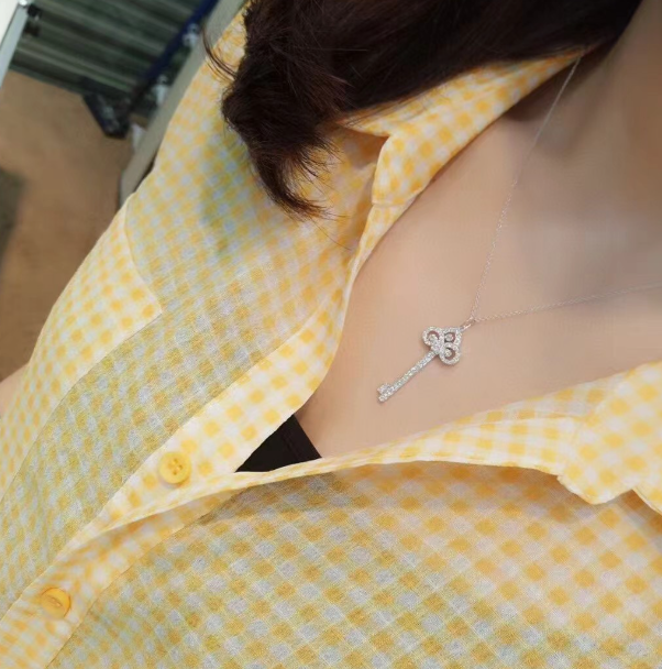 [MonoGleam] Sterling Silver Key Pendant Necklaces