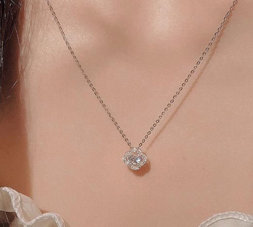 [MonoGleam]Lucky Zircon Clover Necklaces